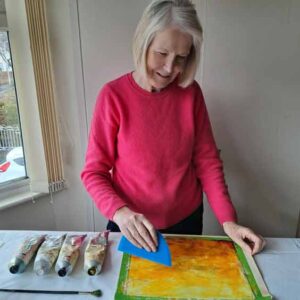 Painting with oil and cold wax