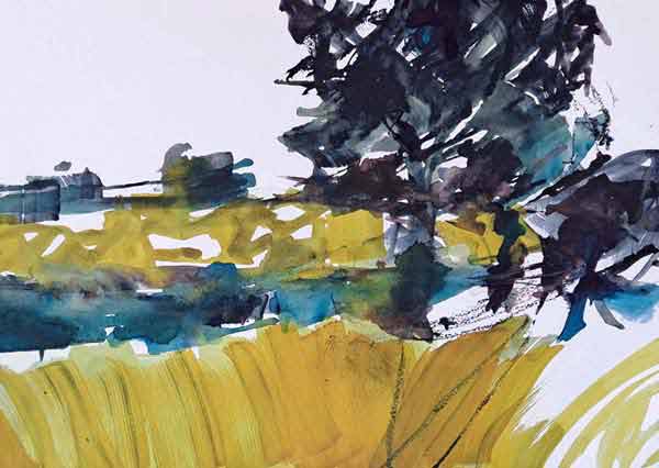 Summer Fields Watercolour